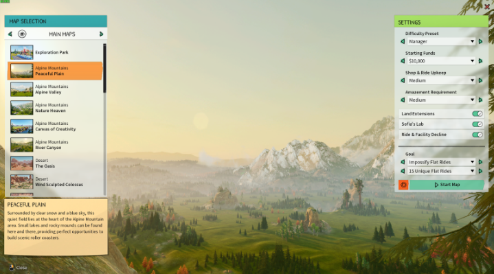 Park Beyond — Sandbox UI — Simulation Controls & Management Flow