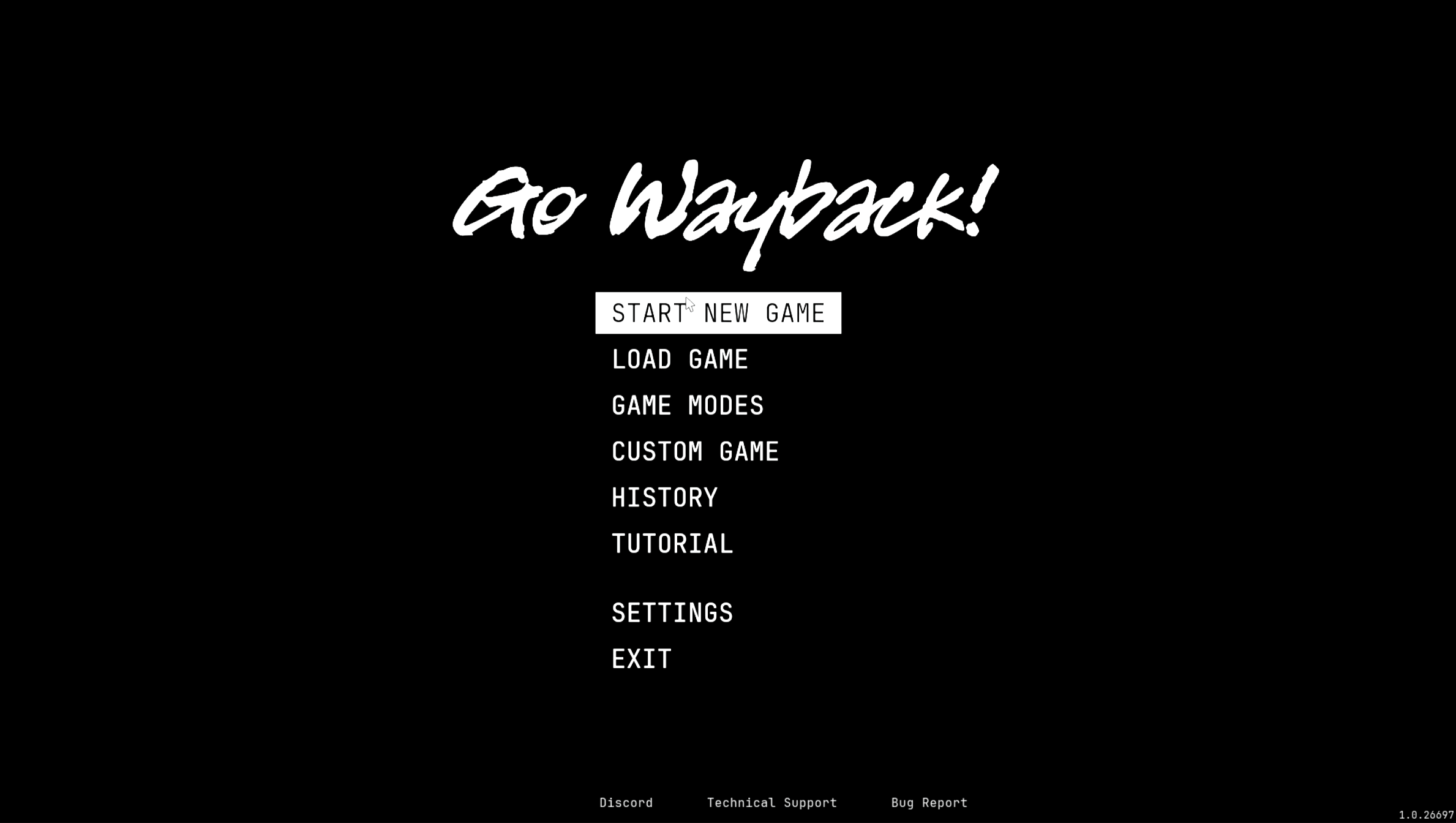 Prologue: Go Wayback — Legacy UI Modernization — Main Menu, Settings & History